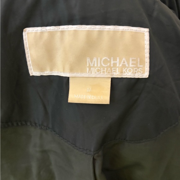 Michael Kors Olive Puffer Jacket with Fur Trim - Picture 10 of 15